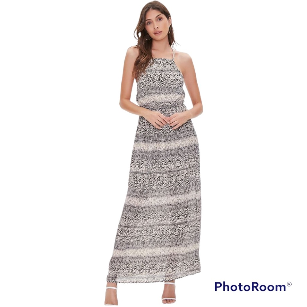 Forever 21,     Strappy Spotted Maxi Dress